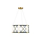 Savoy House Aries 7-1639-6-144 6-Lights 42W Matte Black with Burnished Brass Accents Pendant