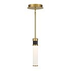 Savoy House Abel 7-1643-1-143 1-Lights 8W Matte Black with Warm Brass Accents Mini Pendant