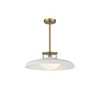 Savoy House Gavin 7-1690-1-142 1-Lights 60W White with Warm Brass Accents Pendant