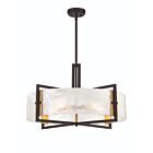 Savoy House Hayward 7-1696-5-143 5-Lights 300W Matte Black with Warm Brass Accents Pendant