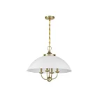 Savoy House 7-1725-4-142 4-Lights 240W White and Warm Brass Pendant