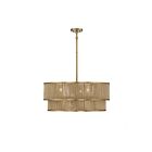 Savoy House Ashburn 7-1774-6-320 6-Lights 360W Warm Brass and Rope Pendant