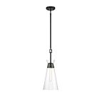 Savoy House Essentials Lakewood 7-1831-1-89 1-Lights 60W Matte Black Pendant