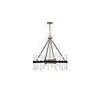 Savoy House Santiago 7-1937-8-143 8-Lights 480W Matte Black with Warm Brass Accents Pendant