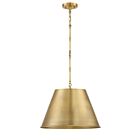 Savoy House Essentials Alden 7-231-1-322 1-Light 60W Warm Brass Pendant