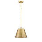 Savoy House Essentials Alden 7-232-1-322 1-Light 60W Warm Brass Pendant