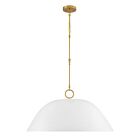 Savoy House 7-2918-1-157 1-Light 60W White Bisque and Brass Pendant