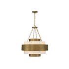 Savoy House 7-3091-6-339 Davenport 6-Lights 60W Antique Patina Incandescent/LED Pendant