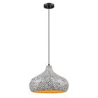 Savoy House 7-3095-1-201 1-Light 60W Black and White Shell Pendant
