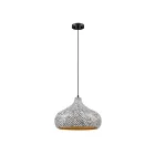 Savoy House 7-3095-1-201 1-Light 60W Black and White Shell Pendant