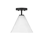 Savoy House 7-4011-1-89 1-Light 60W Matte Black Semi Flush Mount