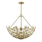 Savoy House Birch 7-4199-6-171 6-Lights 360W Burnished Brass Pendant
