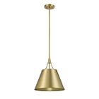 Savoy House Essentials Willis 7-4499-1-322 1-Lights 60W Warm Brass Pendant