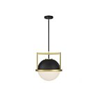 Savoy House Carlysle 7-4600-1-143 1-Lights 60W Matte Black with Warm Brass Pendant