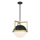 Savoy House Carlysle 7-4600-1-143 1-Lights 60W Matte Black with Warm Brass Pendant