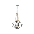 Savoy House 7-4866-4-143 4-Lights 240W Matte Black and Warm Brass Pendant