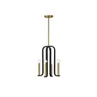 Savoy House Archway 7-5532-4-143 4-Lights 240W Matte Black with Warm Brass Pendant
