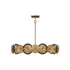 Savoy House 7-6384-5-61 5-Lights 300W Distressed Gold and Bronze Pendant