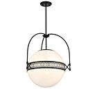 Savoy House Thornhill 7-6407-3-89 3-Lights 180W Matte Black Pendant