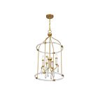 Savoy House Mayfair 7-7714-4-195 4-Lights 240W Warm Brass and Chrome Pendant