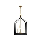 Savoy House Sheffield 7-7800-8-143 8-Lights 480W Matte Black with Warm Brass Accents Pendant