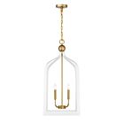 Savoy House Sheffield 7-7802-4-142 4-Lights 240W White with Warm Brass Accents Pendant