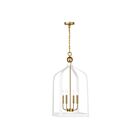 Savoy House Sheffield 7-7802-4-142 4-Lights 240W White with Warm Brass Accents Pendant