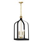 Savoy House Sheffield 7-7802-4-143 4-Lights 240W Matte Black with Warm Brass Accents Pendant