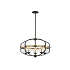 Savoy House Kirkland 7-8041-5-79 5-Lights 300W English Bronze and Warm Brass Pendant