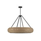 Savoy House 7-8301-6-89 Gaia 6-Lights 60W Matte Black Incandescent/LED Pendant