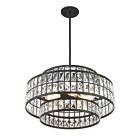 Savoy House Essentials Renzo 7-9046-4-89 4-Lights 240W Matte Black Pendant
