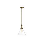 Savoy House Essentials Drake 7-9132-1-322 1-Lights 60W Warm Brass Pendant