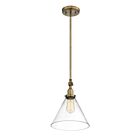 Savoy House Essentials Drake 7-9132-1-322 1-Lights 60W Warm Brass Pendant