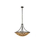 Savoy House Ventura 7-9350-6-46 6-Lights 360W Matte Black and Gold Pendant
