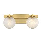 Savoy House 8-1017-2-322 2-Lights 120W Warm Brass Bath Vanity Light
