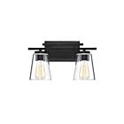 Savoy House Essentials 8-1020-2-BK Calhoun 2-Lights 120W Black Vanity Light