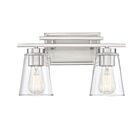 Savoy House Essentials 8-1020-2-SN Calhoun 2-Lights 120W Satin Nickel Vanity Light