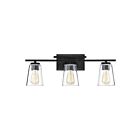 Savoy House Essentials 8-1020-3-BK Calhoun 3-Lights 180W Black Vanity Light
