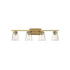 Savoy House Essentials 8-1020-4-322 Calhoun 4-Lights 240W Warm Brass Vanity Light