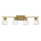 Savoy House Essentials 8-1020-4-322 Calhoun 4-Lights 240W Warm Brass Vanity Light