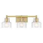 Savoy House 8-1030-3-322 3-Lights 180W Warm Brass Bath Vanity Light