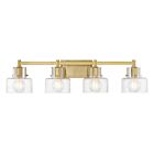 Savoy House 8-1030-4-322 4-Lights 240W Warm Brass Bath Vanity Light