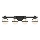 Savoy House 8-1060-4-BK 4-Lights 240W Matte Black Bath Vanity Light