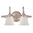 Savoy House Essentials 8-1062-2-SN Brunswick 2-Lights 120W Satin Nickel Vanity Light