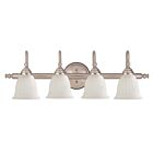 Savoy House Essentials 8-1062-4-SN Brunswick 4-Lights 240W Satin Nickel Vanity Light