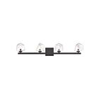 Savoy House 8-1239-4-BK Castello 4-Lights 40W Black LED Vanity Light