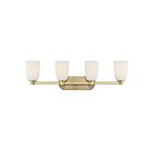 Savoy House 8-1245-4-127 Baldwin 4-Lights 60W Brass Incandescent/LED Vanity Light