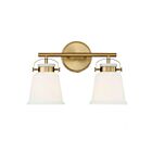 Savoy House Essentials 8-1627-2-322 Kaden 2-Lights 120W Warm Brass Vanity Light