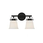 Savoy House Essentials 8-1627-2-BK Kaden 2-Lights 120W Matte Black Vanity Light