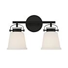 Savoy House Essentials 8-1627-2-BK Kaden 2-Lights 120W Matte Black Vanity Light